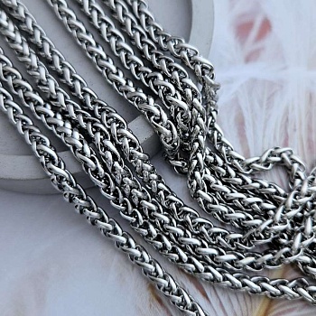 50 см Цепь змейка 5 мм нержавеющая сталь (6262-5) купить в Воронеже | Заказать в интернет-магазине Viva Beads
