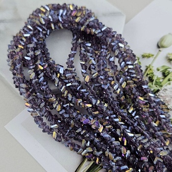 Нить 32 см Бусина хрустальная крошка ок. 4x3x3 мм фиолетовый АВ (7338-4-ФИОЛАВ) купить в Воронеже | Заказать в интернет-магазине Viva Beads
 Нить 32 см Бусина хрустальная крошка ок. 4x3x3 мм фиолетовый АВ (7338-4-ФИОЛАВ) купить в Воронеже | Заказать в интернет-магазине Viva Beads