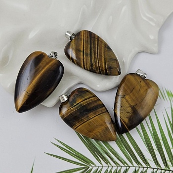 Тигровый глаз подвеска кулон сердце ок. 40х25.5х9 мм (10001-ТГ) купить в Воронеже | Заказать в интернет-магазине Viva Beads
