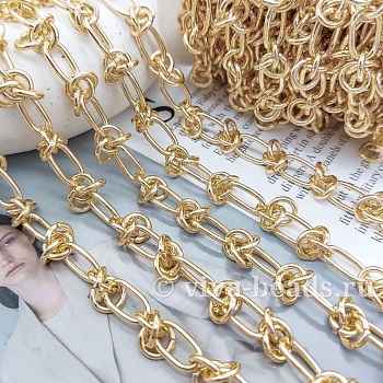 10 см Цепь Узелки 10 мм позолота 18К (6157-З) купить в Воронеже | Заказать в интернет-магазине Viva Beads
