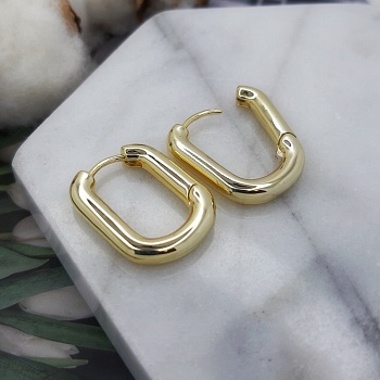 Швензы конго, бублики 20х15х3,5 мм позолота (5032-З) Швензы конго, бублики 20х15х3,5 мм позолота (5032-З)