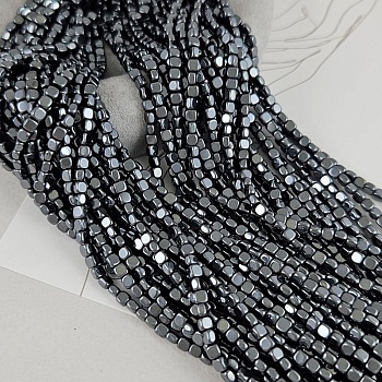 Нить 40 см Гематит 3х1.9 мм квадратная бусина цвет черный (6993-ЧЕР)	 купить в Воронеже | Заказать в интернет-магазине Viva Beads
