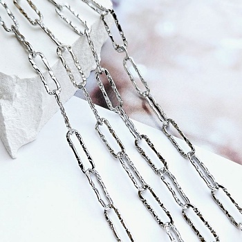 50 см Цепочка 4 мм / толщина / родиевое покрытие (8527-Р) купить в Воронеже | Заказать в интернет-магазине Viva Beads
