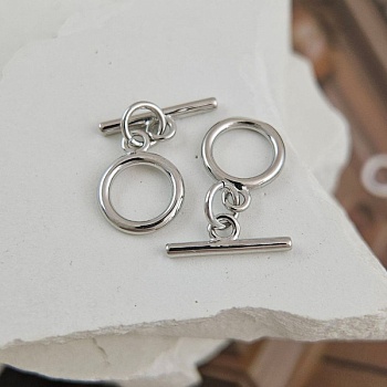 УЦЕНКА Замок тоггл кольцо 9 мм родиевое покр. (7677-Р-УЦ) купить в Воронеже | Заказать в интернет-магазине Viva Beads
 УЦЕНКА Замок тоггл кольцо 9 мм родиевое покр. (7677-Р-УЦ) купить в Воронеже | Заказать в интернет-магазине Viva Beads