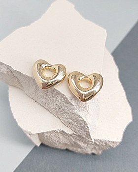 Подвеска Сердце 12х13.3х4.2 мм позолота 14К (8216-З)