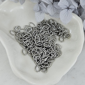 10 шт. Колечки овальные 6х4x0.8 мм соединительные разъемные, нержавеющая сталь (10246-6) соединительные колечки и кольца-коннекторы купить с доставкой по России | Интернет-магазин Viva Beads