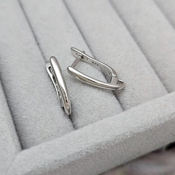 УЦЕНКА Швензы с замком 17.5х2.5 мм родиевое покр. (5589-Р-УЦ)