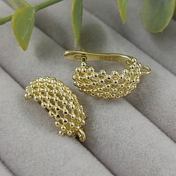 Швензы с замком 18.5х8 мм позолота 14К (6170-З) швензы для серег купить с доставкой по России | Интернет-магазин Viva Beads