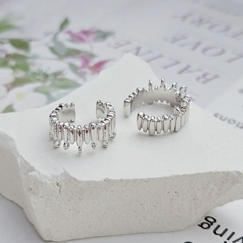 Кафф 13.3х6 мм с петельками родиевое покрытие (8724-Р) купить с доставкой по России | Интернет-магазин Viva Beads