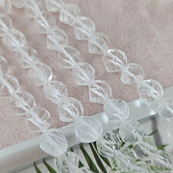 5 шт. Горный хрусталь бусины ок. 9-10 мм с витыми гранями (9947-ГХ) купить в Воронеже | Заказать в интернет-магазине Viva Beads
