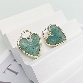 Подвеска Сердце 22.7х19.7 мм авантюрин, позолота (7726-АВ) Подвеска Сердце 22.7х19.7 мм авантюрин, позолота (7726-АВ)