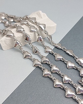 10 см Цепь 8 мм /толщина/ родиевое покрытие (8249-Р) купить в Воронеже | Заказать в интернет-магазине Viva Beads
