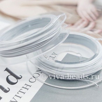 9 м Тросик ювелирный, ланка 0.38 мм белый (7135) купить в Воронеже | Заказать в интернет-магазине Viva Beads
