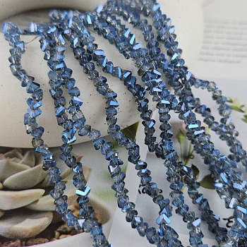 Нить 36 см Бусина хрустальная крошка ок. 3.5x4x3.5 мм серо-голубой с гальваническим покр. (7338-4-СГОЛ) купить в Воронеже | Заказать в интернет-магазине Viva Beads
 Нить 36 см Бусина хрустальная крошка ок. 3.5x4x3.5 мм серо-голубой с гальваническим покр. (7338-4-СГОЛ) купить в Воронеже | Заказать в интернет-магазине Viva Beads