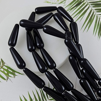  1 шт. Агат черный ок. 30х10 мм, бусины гладка капля (9936-ЧА) купить в Воронеже | Заказать в интернет-магазине Viva Beads
