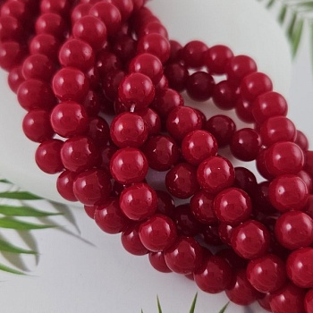 Нить 38 см Бусины стеклянные 8 мм, гладкие круглые, красный (9944-8) купить в Воронеже | Заказать в интернет-магазине Viva Beads
 Нить 38 см Бусины стеклянные 8 мм, гладкие круглые, красный (9944-8) купить в Воронеже | Заказать в интернет-магазине Viva Beads