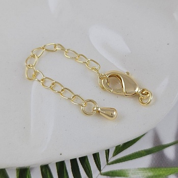 УЦЕНКА Замок лобстер 12 мм с удлинителем капелька позолота 14К (9920-12-З-УЦ) купить в Воронеже | Заказать в интернет-магазине Viva Beads
 УЦЕНКА Замок лобстер 12 мм с удлинителем капелька позолота 14К (9920-12-З-УЦ) купить в Воронеже | Заказать в интернет-магазине Viva Beads