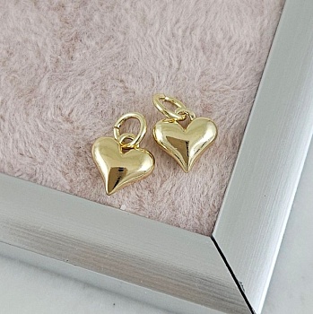 УЦЕНКА Подвеска Сердце 8.5x8.2x3.5 мм позолота 14К (9921-З-УЦ)