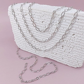 50 см Цепь с овальными звеньями 3.3 мм / толщина / родиевое покр. (7814-Р) купить в Воронеже | Заказать в интернет-магазине Viva Beads
