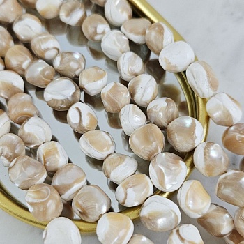 Нить 19 см Перламутр натуральный 10-11 мм, бусины свободной формы (10260) для бижутерии купить с доставкой по России | Интернет‑магазин Viva Beads