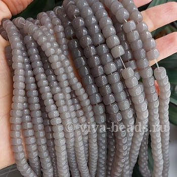 10 шт. Рондель 6х4 мм серый стекло (6492-СЕР) купить в Воронеже | Заказать в интернет-магазине Viva Beads
 10 шт. Рондель 6х4 мм серый стекло (6492-СЕР) купить в Воронеже | Заказать в интернет-магазине Viva Beads