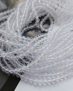 Нить 19 см Горный хрусталь 3.2 мм граненые бусины (7649-3.2) купить в Воронеже | Заказать в интернет-магазине Viva Beads
