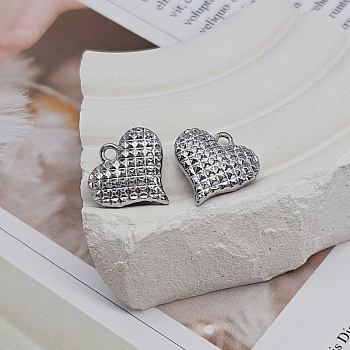 Подвеска Сердце 14.4x15 мм родиевое покрытие (8474-15-Р) купить с доставкой по России | Интернет-магазин Viva Beads