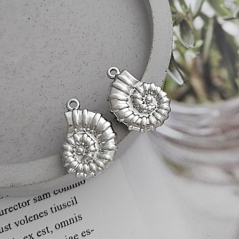 Подвеска Ракушка 21.5х15.7х4 мм родиевое покрытие (8836-Р) купить с доставкой по России | Интернет-магазин Viva Beads