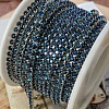 50 см Страз. цепь 2 мм синий, серебро (3334-SS) купить в Воронеже | Заказать в интернет-магазине Viva Beads
