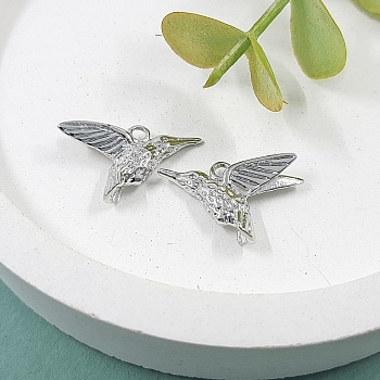 УЦЕНКА Подвеска Колибри 13х20 мм родиевое покрытие (5543-Р-УЦ) купить с доставкой по России | Интернет-магазин Viva Beads