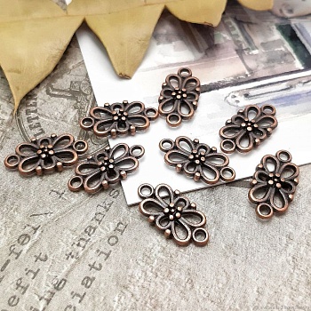 Коннектор для украшений 16х8 мм цвет медь (1681) купить с доставкой по России | Интернет-магазин Viva Beads