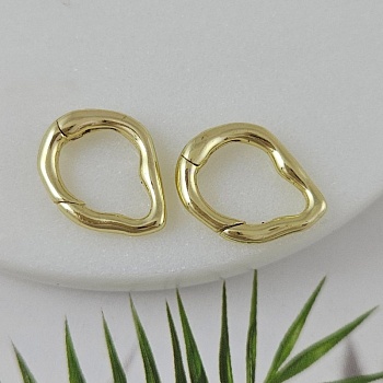 Замок карабин 18.6*14.1 мм позолота 14К (9828-З) замок для украшений купить с доставкой по России | Интернет-магазин Viva Beads