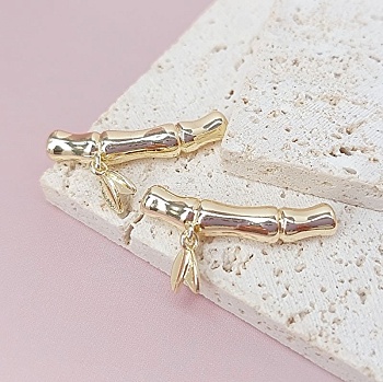 1 шт. Бусина разделитель трубочка Бамбук с подвеской 27х4.7 мм позолота (7876-З) купить в Воронеже | Заказать в интернет-магазине Viva Beads
