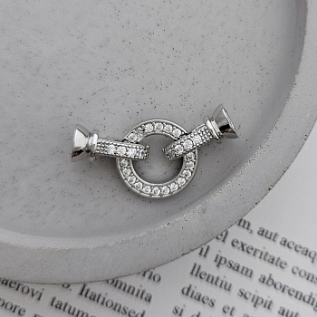 Замок с карабинами 30 мм с фианитами, родиевое покрытие (3854) купить в Воронеже | Заказать в интернет-магазине Viva Beads
 Замок с карабинами 30 мм с фианитами, родиевое покрытие (3854) купить в Воронеже | Заказать в интернет-магазине Viva Beads