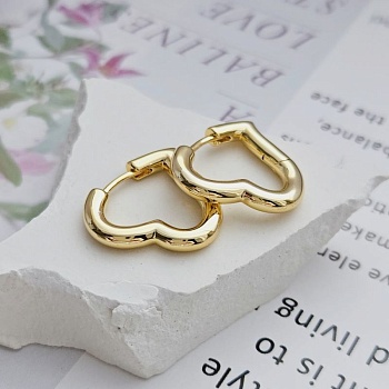 УЦЕНКА Швензы конго Сердце 20х3.5 мм позолота (5562-З-УЦ)