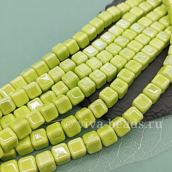 1 шт. Бусина куб 8.5 мм салатовый, керамика (6476-САЛ) купить в Воронеже | Заказать в интернет-магазине Viva Beads
 1 шт. Бусина куб 8.5 мм салатовый, керамика (6476-САЛ) купить в Воронеже | Заказать в интернет-магазине Viva Beads