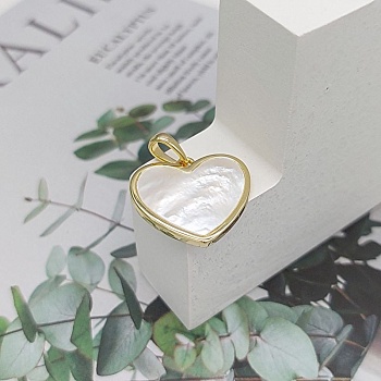 Подвеска Сердце с перламутром 19х20 мм позолота 14к светлое золото (6924-З) купить с доставкой по России | Интернет-магазин Viva Beads