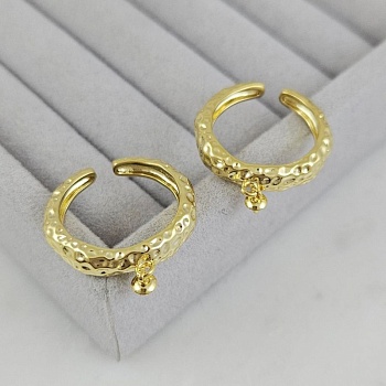 Основа для кольца с петелькой для подвеса свободный размер позолота 14К (10201-З) купить с доставкой по России | Интернет-магазин Viva Beads