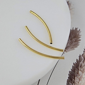 Бусина трубочка 30x1.5 мм позолота 18К (8450/1.5-30-З) купить в Воронеже | Заказать в интернет-магазине Viva Beads
