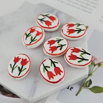 УЦЕНКА Бусина керамическая 21х16.8х7.6 мм овальная с красными цветами (9835-КРАС-УЦ) купить в Воронеже | Заказать в интернет-магазине Viva Beads
 УЦЕНКА Бусина керамическая 21х16.8х7.6 мм овальная с красными цветами (9835-КРАС-УЦ) купить в Воронеже | Заказать в интернет-магазине Viva Beads