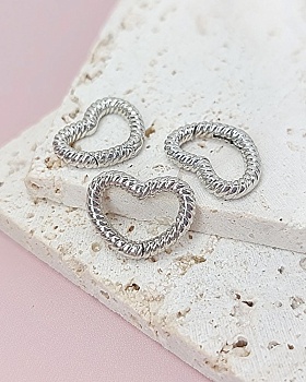 Замок карабин витой Сердце 13х17 мм родиевое покр. (7998-Р) купить в Воронеже | Заказать в интернет-магазине Viva Beads
 Замок карабин витой Сердце 13х17 мм родиевое покр. (7998-Р) купить в Воронеже | Заказать в интернет-магазине Viva Beads