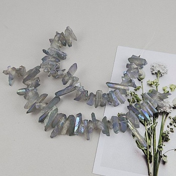 Нить 19-20 см Кварц натуральный 15-27x3-5 мм бусины палочки, сколы необработанные, серый с гальваникой (9751-СЕР) купить в Воронеже | Заказать в интернет-магазине Viva Beads
 Нить 19-20 см Кварц натуральный 15-27x3-5 мм бусины палочки, сколы необработанные, серый с гальваникой (9751-СЕР) купить в Воронеже | Заказать в интернет-магазине Viva Beads