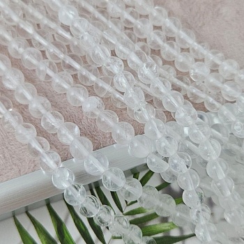 Нить 18.5 см Горный хрусталь натуральный 6 мм бусина гладкий шар (7602-6) купить в Воронеже | Заказать в интернет-магазине Viva Beads
