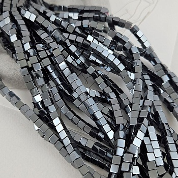 Нить 40 см Гематит, гематин 4 мм куб цвет черный (7977-ЧЕР) купить в Воронеже | Заказать в интернет-магазине Viva Beads
