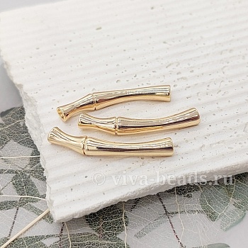 УЦЕНКА 1 шт. Бусина разделитель трубочка Бамбук 30х4.4 мм позолота (6854-З)-УЦ купить в Воронеже | Заказать в интернет-магазине Viva Beads
