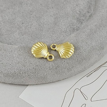 УЦЕНКА Подвеска Ракушка 13.8х10х3.9 мм позолота 14К (9537-З-УЦ)