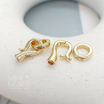 Замок карабин с кольцом 20 мм позолота 18К (7583-З) купить в Воронеже | Заказать в интернет-магазине Viva Beads
 Замок карабин с кольцом 20 мм позолота 18К (7583-З) купить в Воронеже | Заказать в интернет-магазине Viva Beads