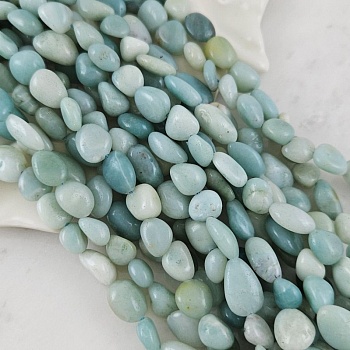 Нить 19 см Амазонит натуральный ок. 8-10 мм бусины фри форм (10123) для бижутерии купить с доставкой по России | Интернет‑магазин Viva Beads
