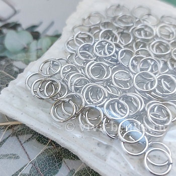 10 шт. Колечки соединительные 8х0.9 мм родиевое покр. (6916-Р) соединительные колечки и кольца-коннекторы купить с доставкой по России | Интернет-магазин Viva Beads