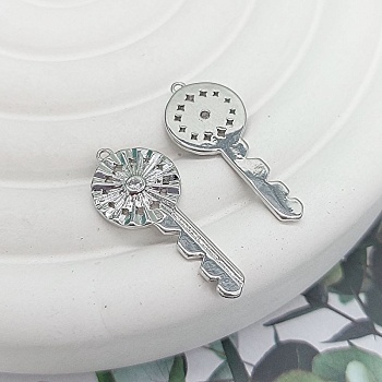 Подвеска Ключ с фианитом 30.5x13x2 мм родиевое покр. (7698-Р) купить с доставкой по России | Интернет-магазин Viva Beads